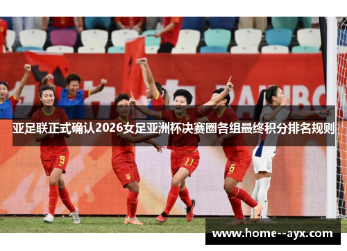 亚足联正式确认2026女足亚洲杯决赛圈各组最终积分排名规则